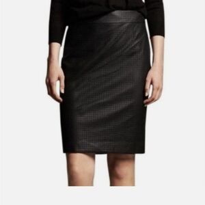 Banana Republic Textured Black Pencil Skirt